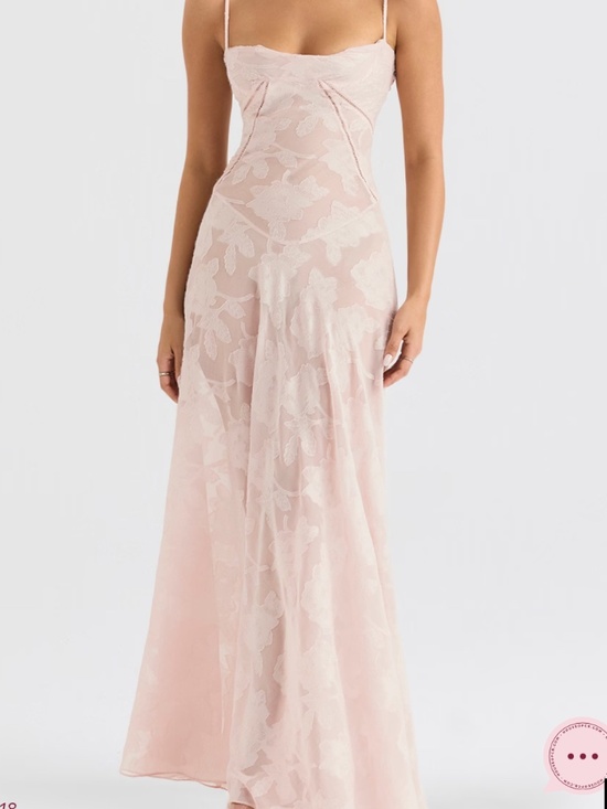 House of CB Dresses & Skirts - House of CB SEREN Soft Pink Floral Lace Back Maxi Dress